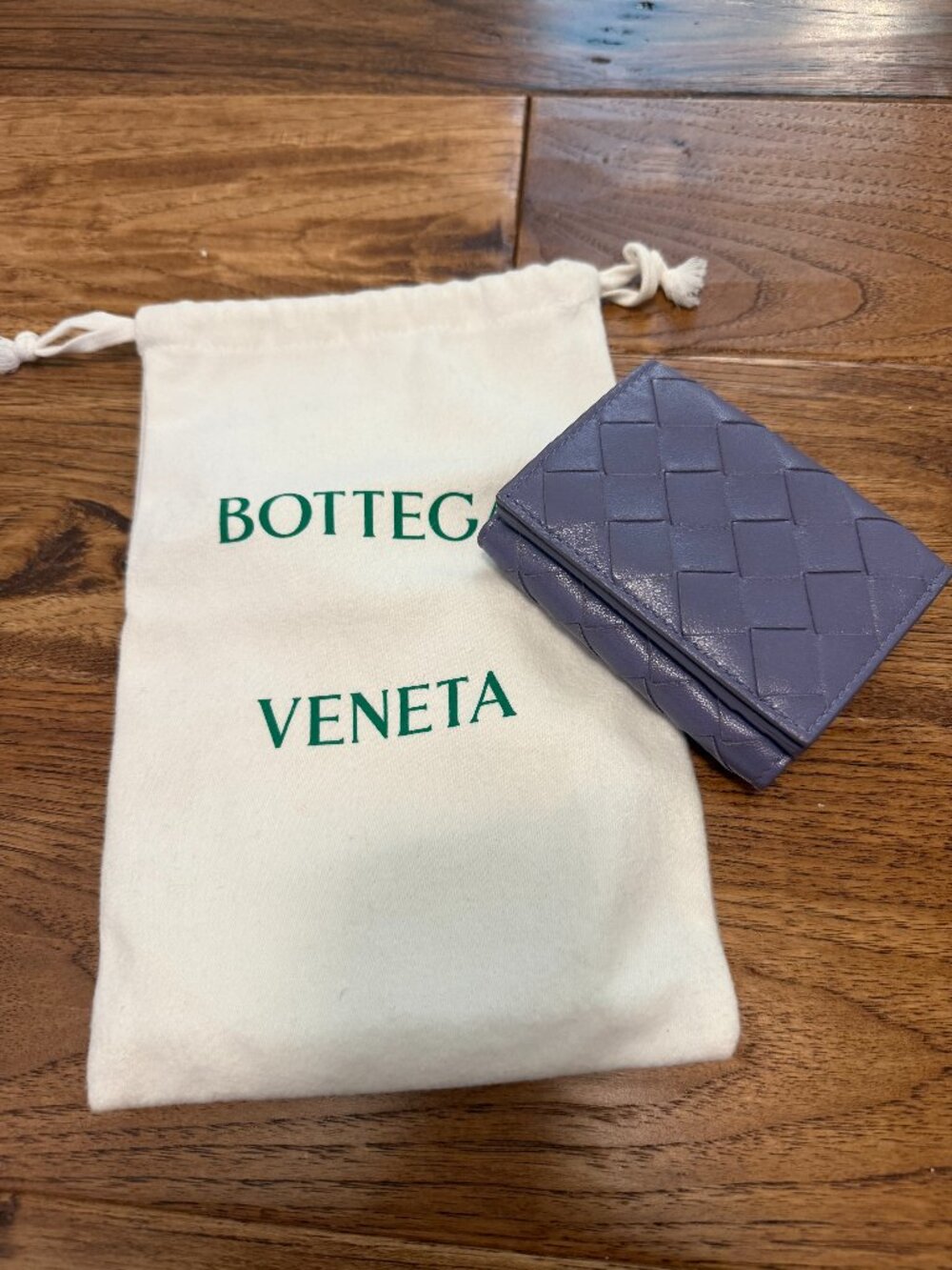 New without Box - Bottega Veneta Intrecciato Tri-Fold Wallet - Purple